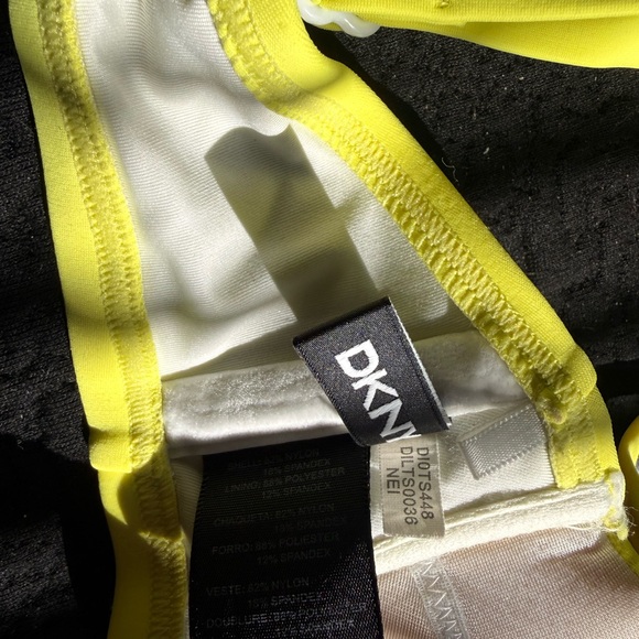 DKNY Bright Yellow Bra with Eyelet Detail - Picture 3 of 3